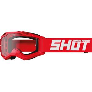 Ochelari de motocross pentru copii Shot Rocket Kid 2.0 roșu (plexi transparent)