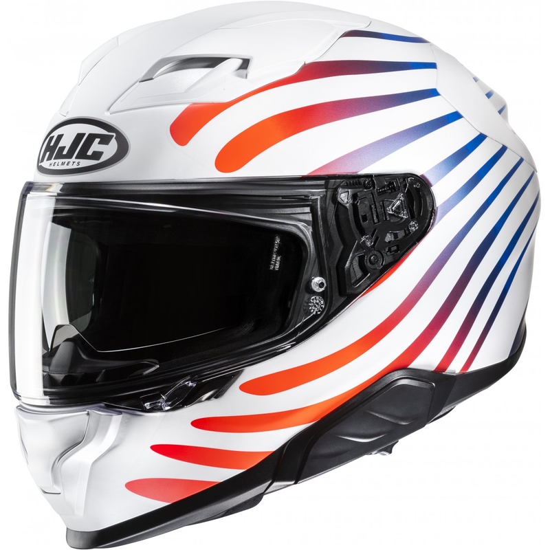 Casca moto integrala HJC F71 Zen MC21SF alb-curcubeu