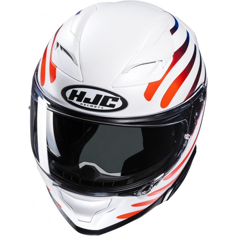 Casca moto integrala HJC F71 Zen MC21SF alb-curcubeu