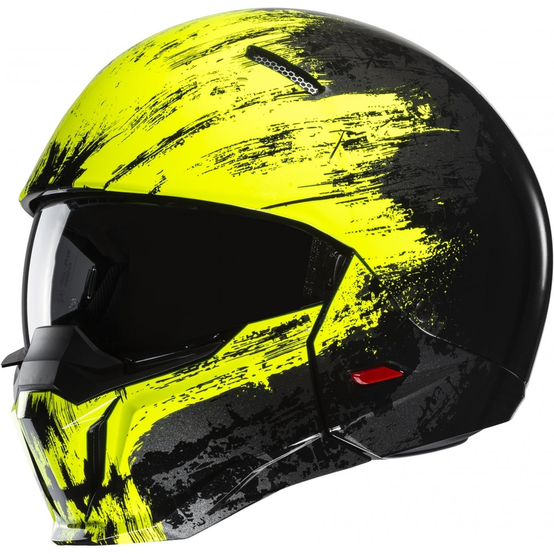 Cască deschisă cu mască HJC i20 Furia MC3H negru-galben-fluo