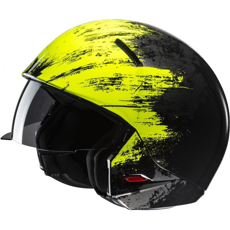 Cască deschisă cu mască HJC i20 Furia MC3H negru-galben-fluo