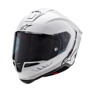 Cască de motocicletă integrală Alpinestars Supertech R-10 Solid 2024 carbon alb mat alb mat pentru motociclete