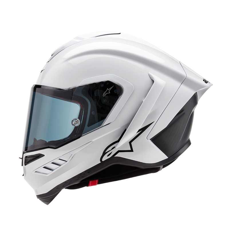 Casca moto integrala Alpinestars Supertech R-10 Solid carbon alb mat