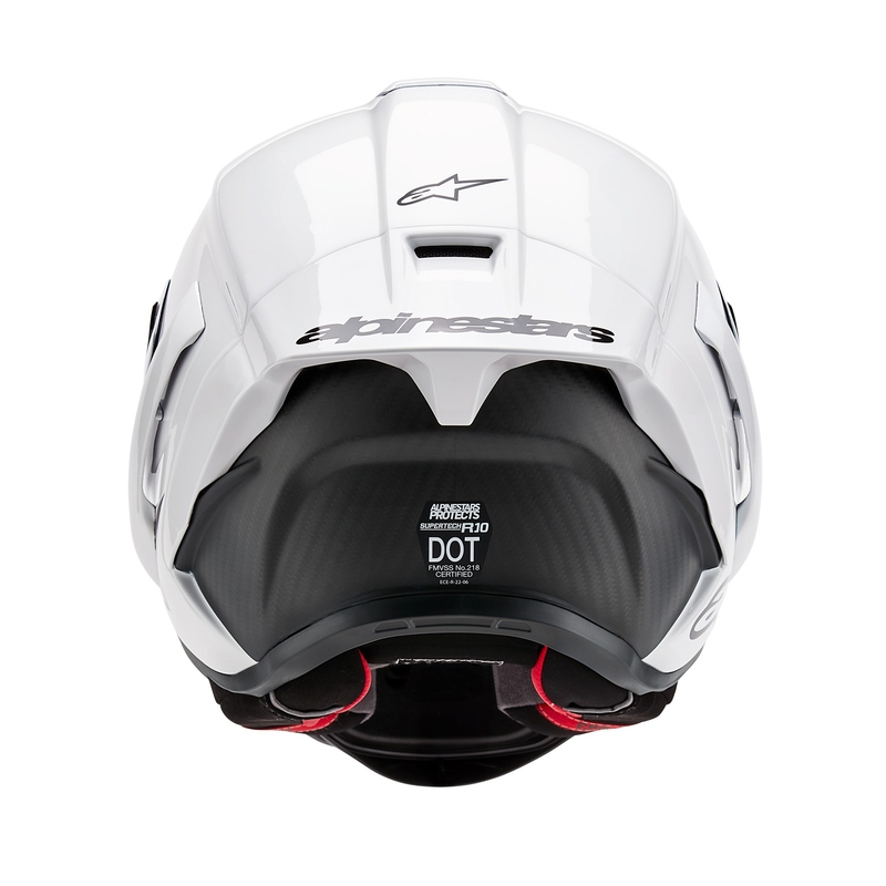 Casca moto integrala Alpinestars Supertech R-10 Solid carbon alb mat