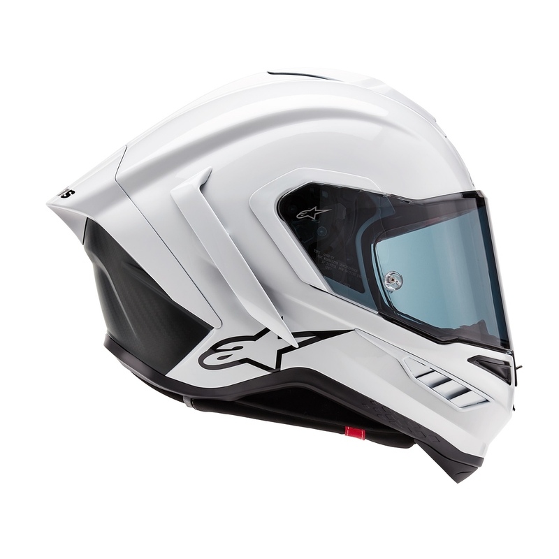 Casca moto integrala Alpinestars Supertech R-10 Solid carbon alb mat