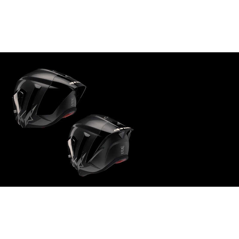 Cască de motocicletă integrală Alpinestars Supertech R-10 Team carbon roșu și alb pentru motociclete