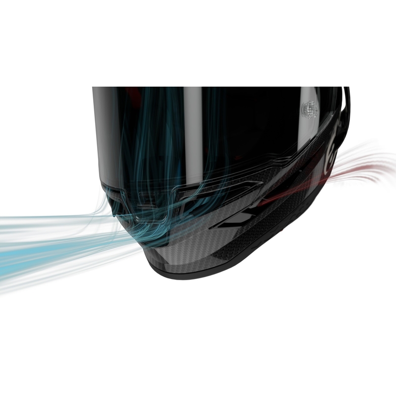 Cască integrală pentru motocicletă Alpinestars Supertech R-10 Team carbon fluo roșu-albastru-alb mat