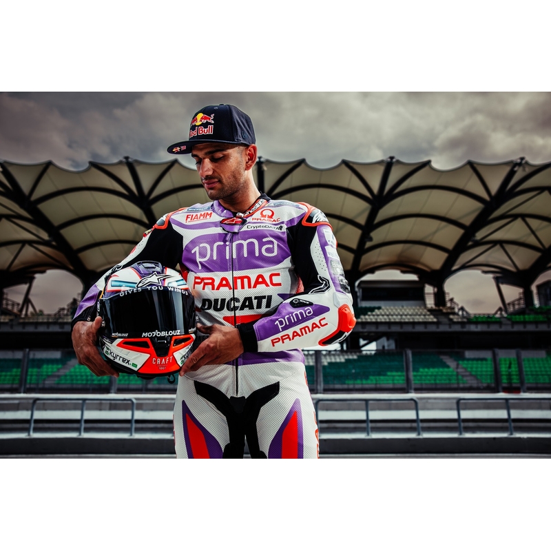 Cască integrală pentru motocicletă Alpinestars Supertech R-10 Team carbon fluo roșu-albastru-alb mat