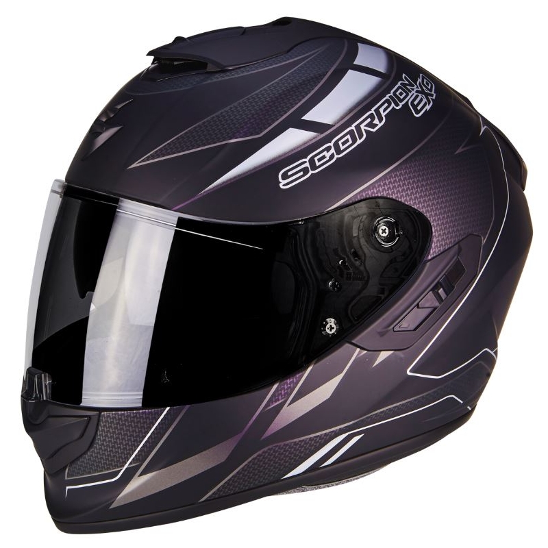 Cască integrală Scorpion Exo-1400 Air Cup chameleon negru mat-argintiu lichidare