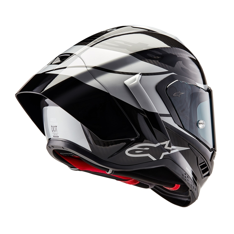 Cască de motocicletă integrală Alpinestars Supertech R-10 Element 2024 carbon argintiu-negru pentru motociclete