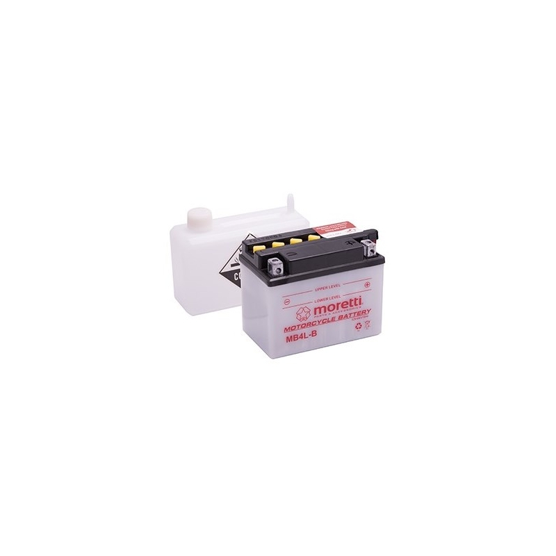 Baterie convențională pentru motociclete Moretti MB4L-B, 12V 4Ah lichidare