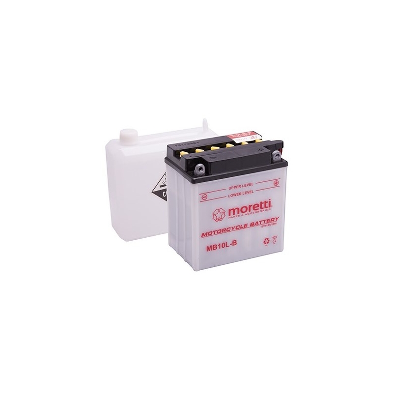 Baterie convențională pentru motociclete Moretti MB10L-B, 12V 11Ah