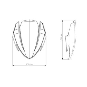 Windshield PUIG NEW GEN. SPORT 9435F dark smoke