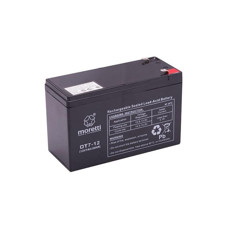 Moretti OT7-12 Baterie gel fără întreținere Moretti OT7-12, 12V 7Ah