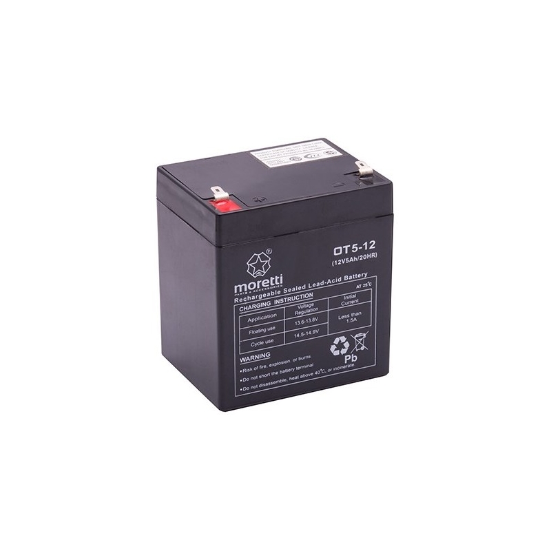 Moretti OT5-12 baterie gel fără întreținere, 12V 5Ah