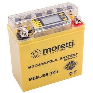 Baterie cu gel fără întreținere Moretti MB5L-BS, 12V 5Ah cu contor de tensiune