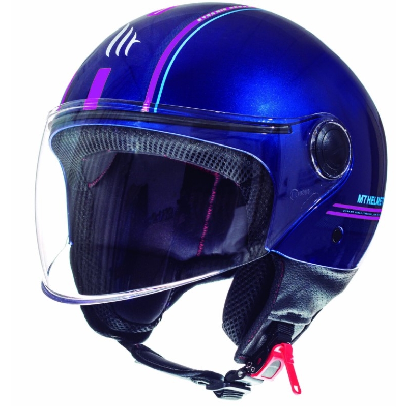 Cască de motocicletă Open MT Street Entire Blue-Fluo Pink Vânzări lichidare
