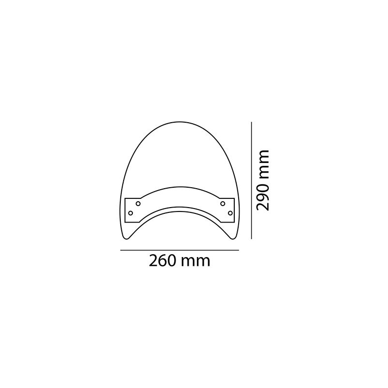 Parbriz PUIG ROADSTER transparent universal, fixations on handelbar