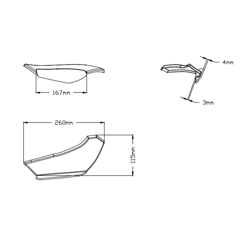 Side spoilers PUIG DOWNFORCE Negru