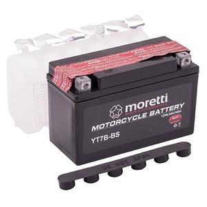 Baterie convențională pentru motociclete Moretti MT7B-BS, 12V 6,5Ah lichidare