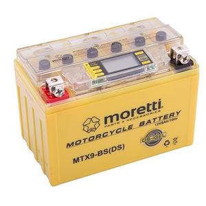 Baterie Moretti MTX9-BS cu gel fără întreținere, 12V 8Ah cu contor de tensiune
