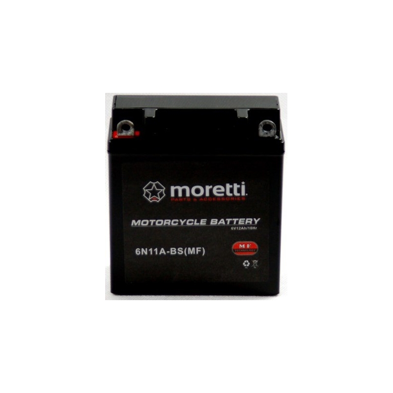 Acumulator Moretti cu gel fără întreținere 6N11A-4B, 6V 11Ah
