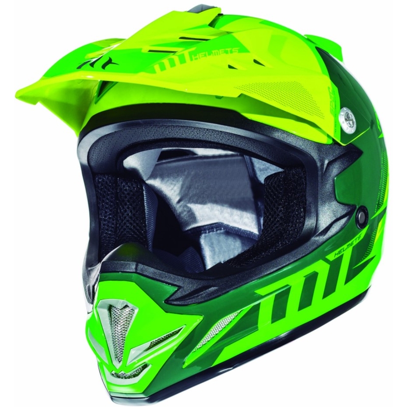 Cască de motocross MT MX-2 Spec verde-galben fluo pentru copii
