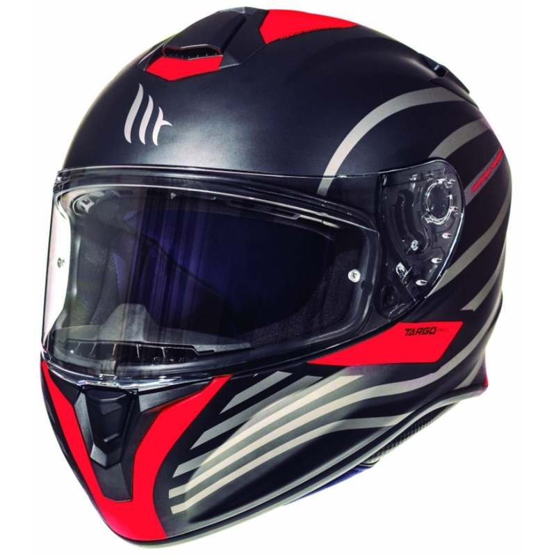 MT Targo Doppler roșu fluo roșu mat  cască de motocicletă integrală lichidare