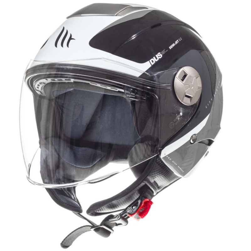 MT City Eleven SV Spark negru, alb și gri Casca de motocicletă deschisă lichidare