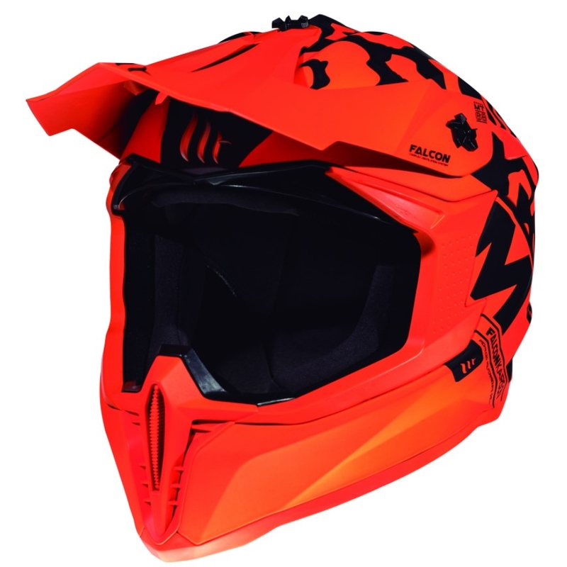 Cască de motocross MT Falcon Karson Karson portocaliu fluo mată