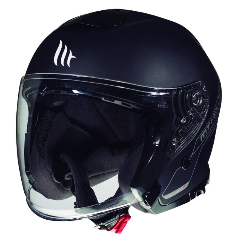Cască de motocicletă deschisă MT Thunder SV Jet Black Open