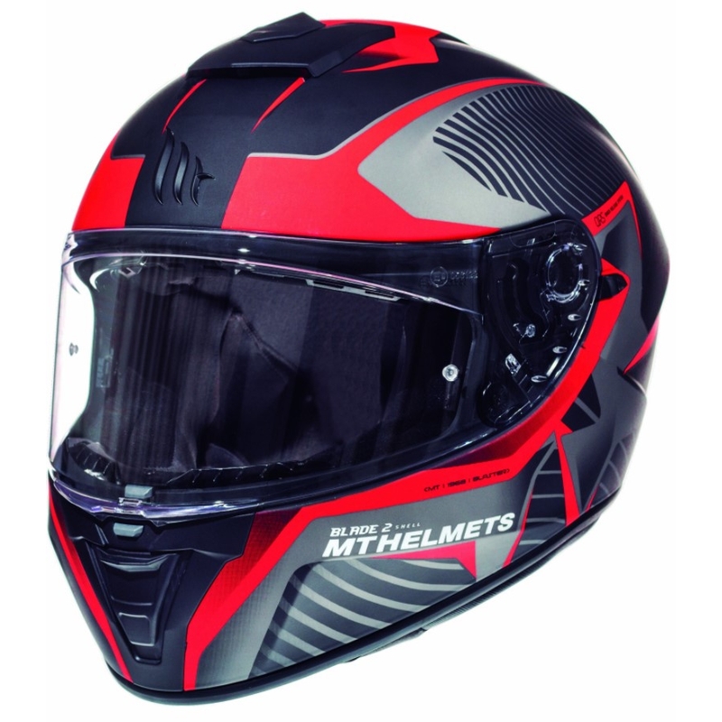 MT Blade 2 SV Blaster cască de motocicletă integrală negru mat-roșu