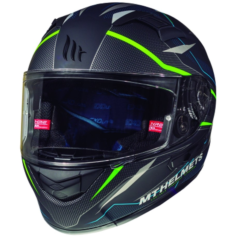 MT Kre Intrepid SV Intrepid cască de motocicletă integrală negru mat-fluo ver lichidare