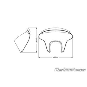 Windscreen PUIG BATWING SML 21057W transparent standard