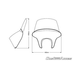 Windscreen PUIG BATWING SML 21058H smoke lung