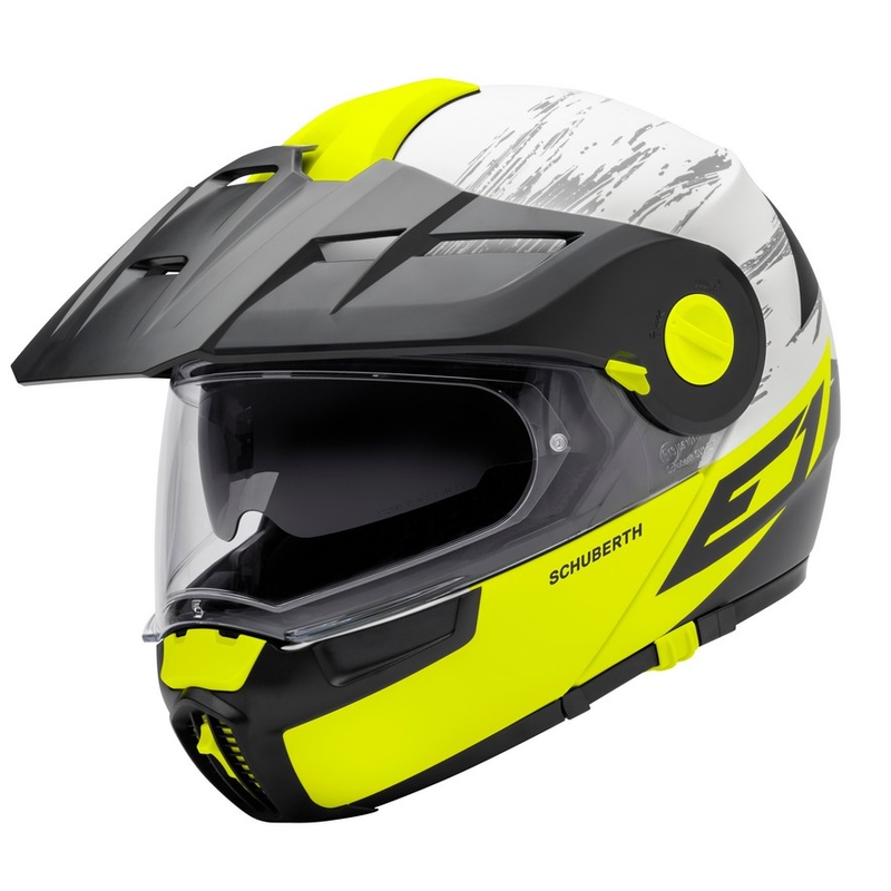 Schuberth E1 galben fluo galben Enduro casca  basculantă lichidare