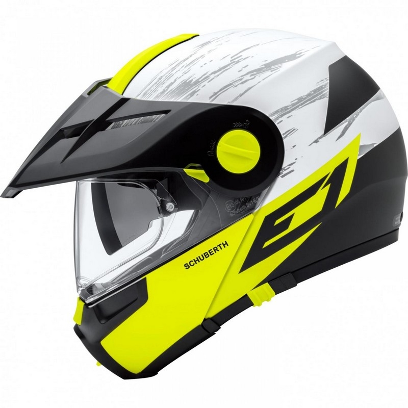 Schuberth E1 galben fluo galben Enduro casca  basculantă lichidare