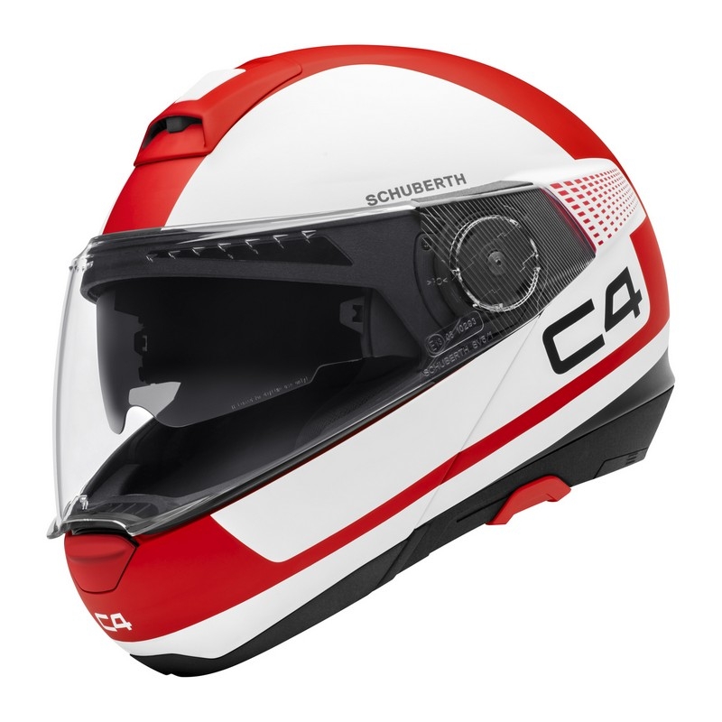 Schuberth C4 casca de motocicletă roșu și alb lichidare