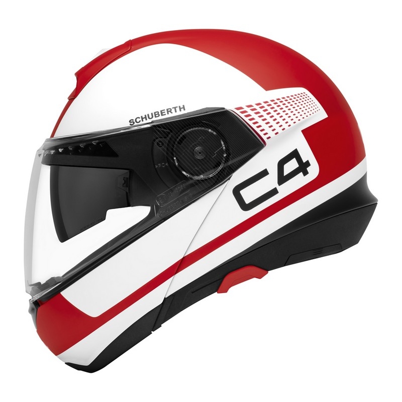 Schuberth C4 casca de motocicletă roșu și alb lichidare