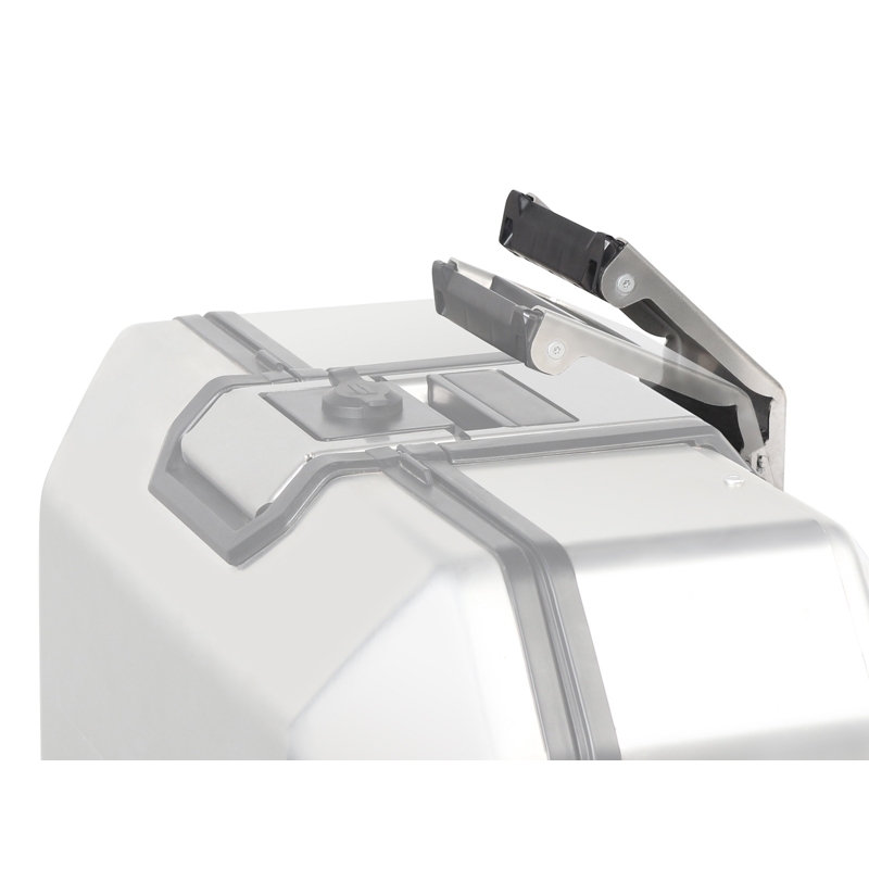 Set complet de cutii aluminiu SHAD TERRA, 48L cutie centrala si 36L / 47L cutii laterale, incluzand set de montaj si placa SHAD MOTO GUZZI V 85 TT