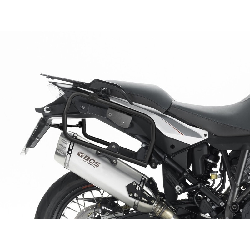 Set complet cutii aluminiu laterale, 36L / 47L SHAD TERRA NEGRU, include kit montare SHAD KTM Adventure 1090, 1190,  Super Adventure 1290 (R, S)
