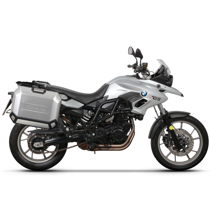 Set complet cutii aluminiu laterale, 36L / 47L SHAD TERRA NEGRU, include kit montare SHAD BMW F 650 GS/ F 700 GS/ F 800 GS