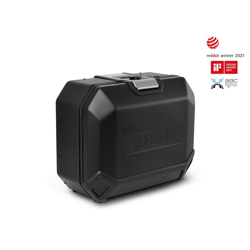 Set complet cutii aluminiu laterale, 36L / 47L SHAD TERRA NEGRU, include kit montare SHAD KTM Super Adventure 1290 (R, S)