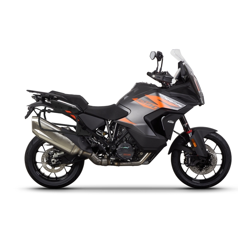 Set complet cutii aluminiu laterale, 36L / 47L SHAD TERRA NEGRU, include kit montare SHAD KTM Super Adventure 1290 (R, S)