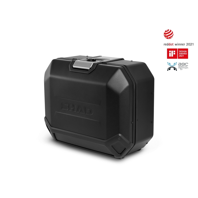 Set complet de cutii de aluminiu laterale, 36L / 36L, SHAD TERRA NEGRU, include kit montare SHAD SUZUKI DL 650 V-Strom