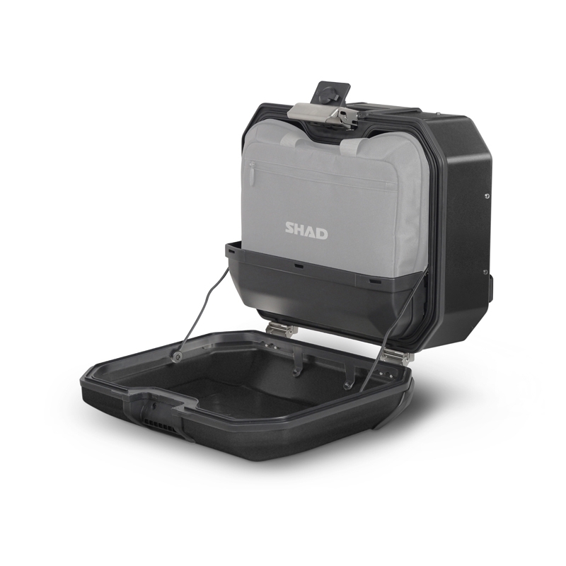 Set complet de cutii de aluminiu laterale, 36L / 36L, SHAD TERRA NEGRU, include kit montare SHAD SUZUKI DL 650 V-Strom