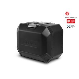 Set complet de cutii de aluminiu 47L / 47L SHAD TERRA NEGRU, incluzand kit montaj SHAD SUZUKI DL 650 V-Strom