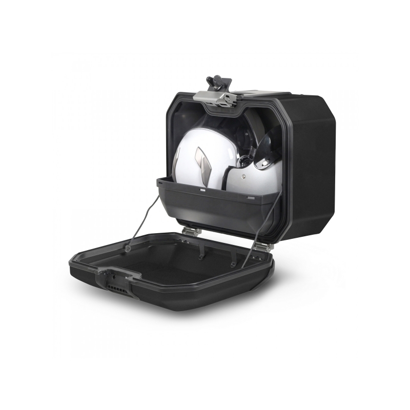 Set complet de cutii de aluminiu SHAD TERRA NEGRU, 37L cutie centrala si 47L / 47L cutii laterale, incluzand kit montaj si placa SHAD YAMAHA MT-09 Tracer / Tracer 900