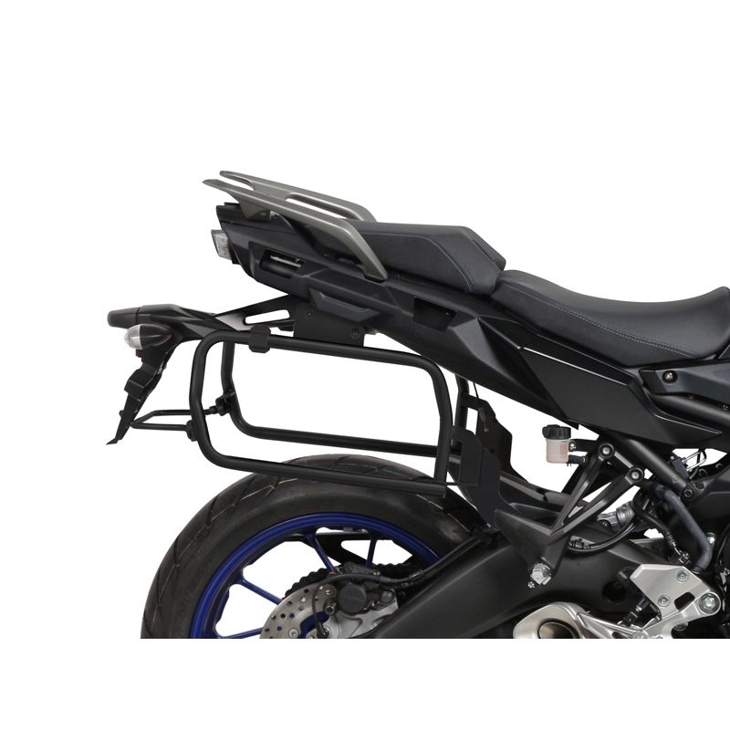 Set complet de cutii de aluminiu SHAD TERRA NEGRU, 37L cutie centrala si 47L / 47L cutii laterale, incluzand kit montaj si placa SHAD YAMAHA MT-09 Tracer / Tracer 900