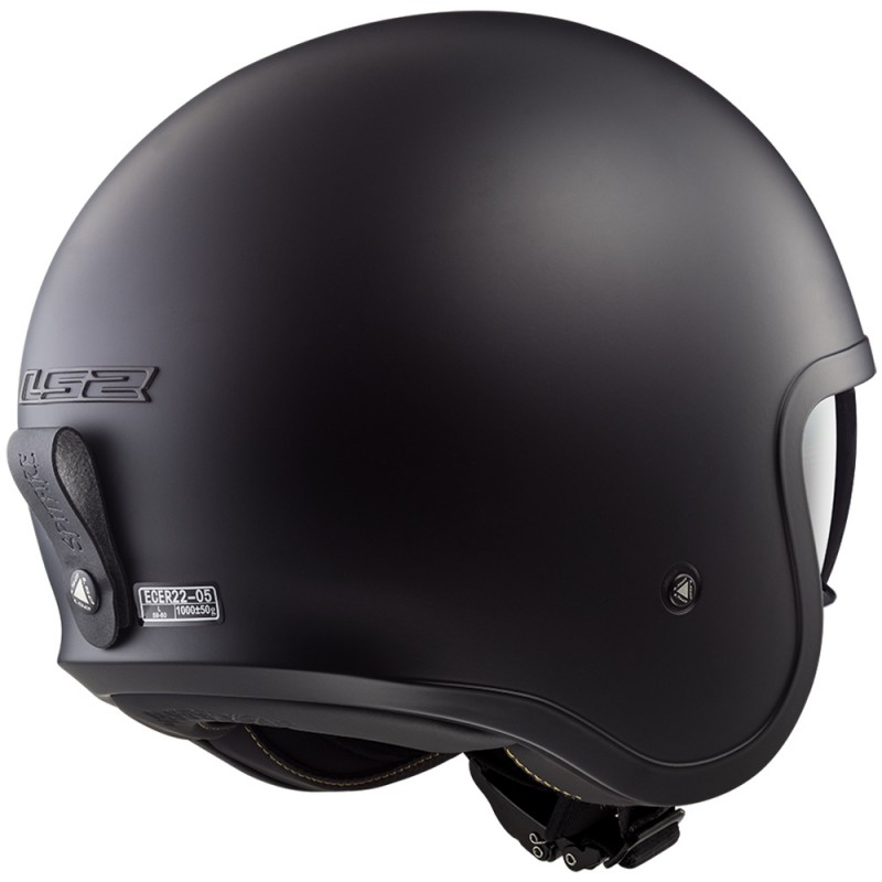 Cască de motocicletă deschisă LS2 OF599 Spitfire negru mat